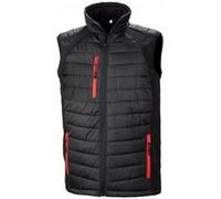 Result - Gilet Softshells matelassé et rembourré COMPASS - Homme (XS) (Noir / rouge) - UTPC3327 Noir / Rouge G