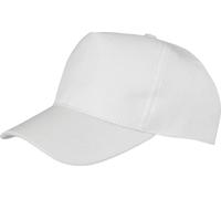 Result Headwear - Casquette de baseball "Boston" 5 segments pour enfants PC5853 (taille unique) (Blanc)