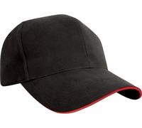 Result Headwear - Casquette de baseball PC6744 (taille unique) (Noir/Rouge)