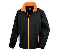 Result Veste R231m imprimable en softshell Large Noir/Orange