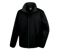 Result Veste R231m Imprimable en Softshell Moyen Noir/Noir