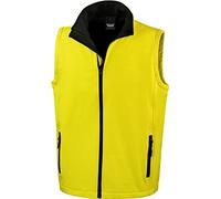 Result R232 m Gilet sans Manches Imprimable en Softshell Large Jaune/Noir