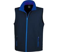 Result R232 m Gilet sans Manches Imprimable en Softshell XL Bleu Marine/Bleu Roi