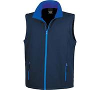 Result R232 m Gilet sans Manches Imprimable en Softshell XXL Bleu Marine/Bleu Roi