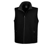 Result Gilet sans manches R232 m imprimable en softshell XXL Noir/Noir