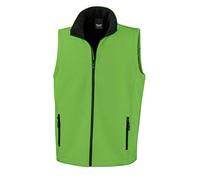 Result R232 m Gilet sans Manches Imprimable en Softshell XXL Vert/Blanc/Bleu