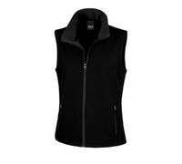 Result R232f Gilet Softshell Imprimable Femme, Noir/Noir, Small/Size 10