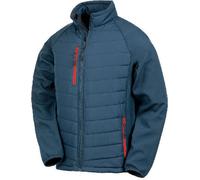 Result R237X | Hommes Black Compass Softshell Jacket - Couleur : Navy/Red - Taille : L