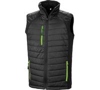 Result R238X | Gilet Hommes Black Compass Softshell - Couleur : Noir/Lime - Taille : XS