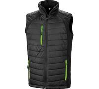 Result R238X | Hommes Black Compass Softshell Gilet - Couleur : Black/Lime - Taille : M