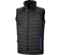 Result R238X | Hommes Black Compass Softshell Gilet - Couleur : Black/Royal - Taille : M
