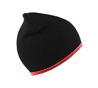 Result Rc046 Bonnet réversible, Casquette Noir/Rouge, Taille Unique Mixte