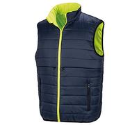 Result Safeguard - Veste réversible sans Manches - Homme (M) (Jaune Fluo/Bleu Marine)
