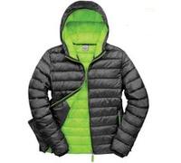 Result Urban Snowbird - Veste rembourrée à capuche - Homme (XL) (Noir/Vert citron) - UTBC3255 Noir/Vert Citron G