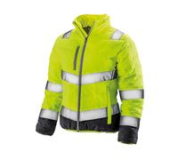 Result Veste Bomber Femme Hi Viz Courte Doublée Zippée ORANGE ou YELLOW