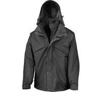 Result - Veste imperméable coupe-vent 3 en 1 - Homme (XS) (Noir) - UTBC930 Noir, Noir G