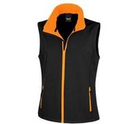 Result - Veste softshell sans manches - Femme (S) (Noir/Orange) - UTRW3698 Noir/Orange G