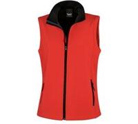 Result - Veste softshell sans manches - Femme (XS) (Rouge/Noir) - UTRW3698 Rouge/Noir G