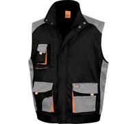 Result Work-Guard Lite pour hommes Gilet de travail / Bodywarmer RW3712 (4XL) (Noir / Gris / Orange)