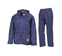 Résultat épais Veste imperméable à Manches Longues Ensemble Veste et Pantalon Imperméable pour Homme - Bleu - X-Large