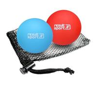 ResultSport Balle de massage lacrosse pour la récupération de la fasciite plantaire, massage des points de déclenchement (Lacrosse - Bleu/Rouge, Lacrosse)