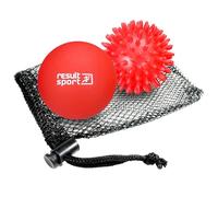 ResultSport Ensemble de Balle de Massage Lacrosse et Balle a Pointes avec Sac de Transport pour Recuperation Musculaire, Fasciite Plantaire et Therapie des Points de Declenchement a Domicile