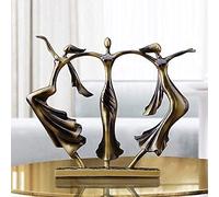 Résumé Dancing Girl Statue Sculpture Figurine Room Decor Crafts Ornement Gifts for Home Decoration Living Room TV Cabinet Sculpture Decoration (Couleur: C)