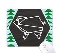 résumé de l'origami cochon forme géométrique tapis de souris green pine tree tapis en caoutchouc