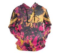 RéSumé éClaboussures De Peinture Jaune Rose Sweat à Capuche Vêtements de Sport 3D Imprimer Sweat-Shirt pour Filles Garçons Hommes