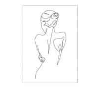 Résumé Ligne Sexy Woman Canvas Affiches minimalistes Nude Girl Body Murale Art Nordic Style Modern Living Room Chambre Decoration Sexy Woman Tableaux(Pas de Cadre)