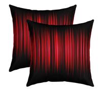 Résumé Ombre Place Taie Oreiller Rouge Et Noir Réversible Taies d'oreiller 60x60cm pour Enfants Rouge Ombre Lot De 2 Housses de Coussin Moderne Pente De la même période Housse Coussin