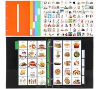 Resurhang Livre de communication 162 cartes d'images d'icônes stratifiées avec 5 intercalaires multicolores, 1 bande de phrase pour autisme, vocabulaire, langage et articulation (délicat)
