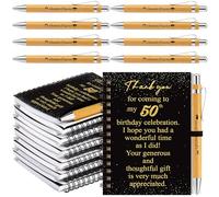 Resurhang Lot de 12 carnets de notes à spirale pour 50e anniversaire - Cadeaux de naissance - 14 x 10 cm - Noir et doré - Pour fête d'anniversaire 1976