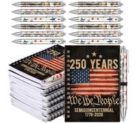 Resurhang Lot de 12 carnets de notes à spirale pour le jour de l'indépendance 14 x 11 cm - Fournitures de coaching, cadeaux d'équipe, de fête, de joueurs et amateurs de sport