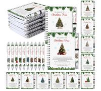 Resurhang The Legend of the Christmas Tree Gifts Lot de 20 carnets A6 avec | Cadeaux de Noël, carnet à spirale et stylo à bille Bible, cadeaux de fête de Noël pour Noël, école, église