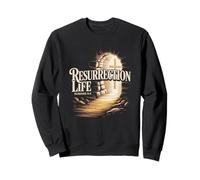 Resurrection Life Romans 6:4 Vide Tomb Cross New Life Faith Sweatshirt