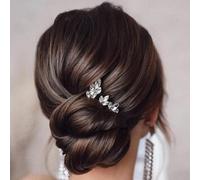 Resweky 5 Pcs Mariée Mariage Cristal Pins Argent Sparkly Strass Bridal Hair Pieces Mariée Accessoires pour Cheveux pour Femmes et Filles