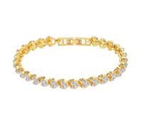 Resweky bohème cristal bracelet chaîne amour strass dainty bracelet bijoux chaîne femme cadeau (Gold)