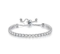 Resweky bohème cristal bracelet chaîne d'or amour strass dainty bracelet bijoux chaîne femme cadeau (Silver)