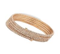 Resweky bohème cristal bracelet stratifié strass dainty bracelet chaîne de bijoux femmes cadeau (Gold)