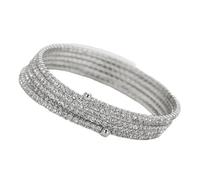Resweky bohème cristal bracelet stratifié strass dainty bracelet chaîne de bijoux femmes cadeau (Silver)