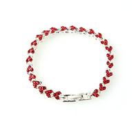 Resweky Boho Bracelet En Cristal Chaîne Amour Coeur Strass Dainty Bracelet Bijoux Chaîne À La Main Cadeaux Pour Les Femmes Filles, Taglia unica, Cristal