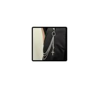 Resweky Chaîne de pantalon multicouche en métal Hip Hop Gothique Punk Chaîne de taille Portefeuille Bijoux de corps pour femmes et hommes Cadeaux, L, Alliage, Pas de gemme