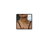 Resweky collier bas gras Collier d'or vieux pays africain déclaration Choker Collier de bijoux Femmes, free size, Métal, Sans objet