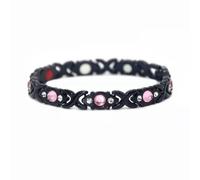 Resweky magnétique Bracelet Cristal Strass dainty bracelet bijoux bracelet hommes femmes cadeau détachable (Black)