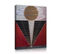 Retable Hilma af Klint, Galerie d’art murale en toile n°2 Impression sur toile enveloppée Prêt à être accroché Décoration murale géométrique abstraite pour salle d’étude Cadre intérieur 55x70cm