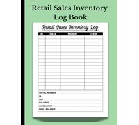 Retail Sales Inventory Log Book: Stock Management Ledger for Small Business, Boutiques, and Online Resellers | Track SKU, Cost, Profit, and Reorder Levels | Sage Green Professional Edition
