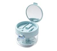 Retainer Case Travel, Leakproof Cleaning Cup, Removable Basket Box, Compact Accessory, Size 9 x 8 cm, for Travel Sports Bath Night Guard Home Desk Routine