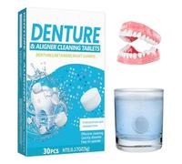 Retainer Lot de 30 tablettes de nettoyage pour les dents et appareils dentaires, nettoyant pour réteneurs, gouttières et aligneurs, élimine les taches et les odeurs, sans odeur