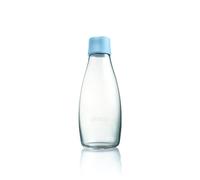 Retap ApS Grande Bouteille d'eau en Verre Borosilicate 0,8 Litre, Bleu bébé, 0.5 / Medium